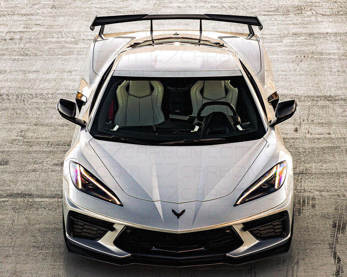 2020+ Corvette C8 OEM-Style Carbon Fiber High Wing Spoiler image 2
