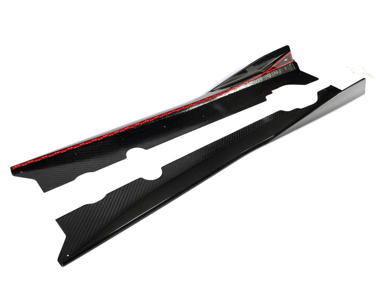 2020+ Corvette C8 5VM-Style Carbon Fiber Side Skirts with Underbody Extensions image 8