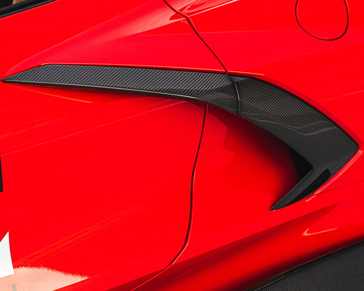 Corvette C8 | Rear Side Scoop Trim | Carbon Fiber image 1