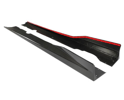 2020+ Corvette C8 Legacy Edition Carbon Fiber Low-Drag Side Skirts with Extended Undertray image 8