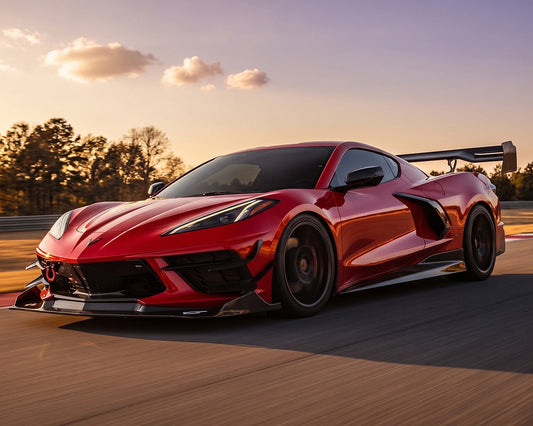 2020+ Corvette C8 Legacy Edition Carbon Fiber Low-Drag Side Skirts with Extended Undertray image 1