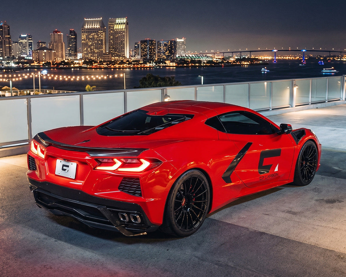 2020+ Corvette C8 Low-Profile Carbon Fiber Rear Spoiler image 3