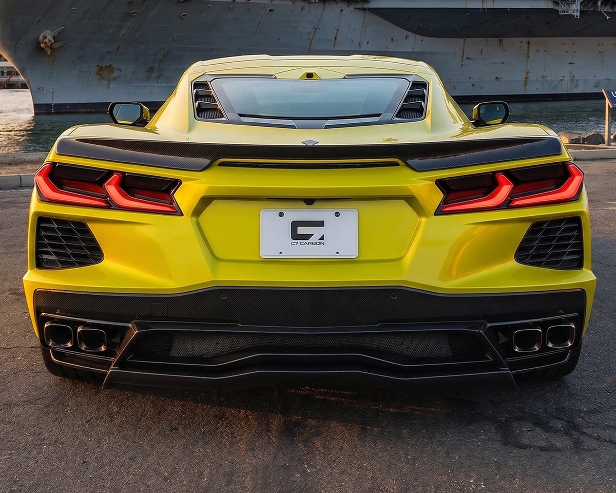 2020+ Corvette C8 Low-Profile Carbon Fiber Rear Spoiler image 4