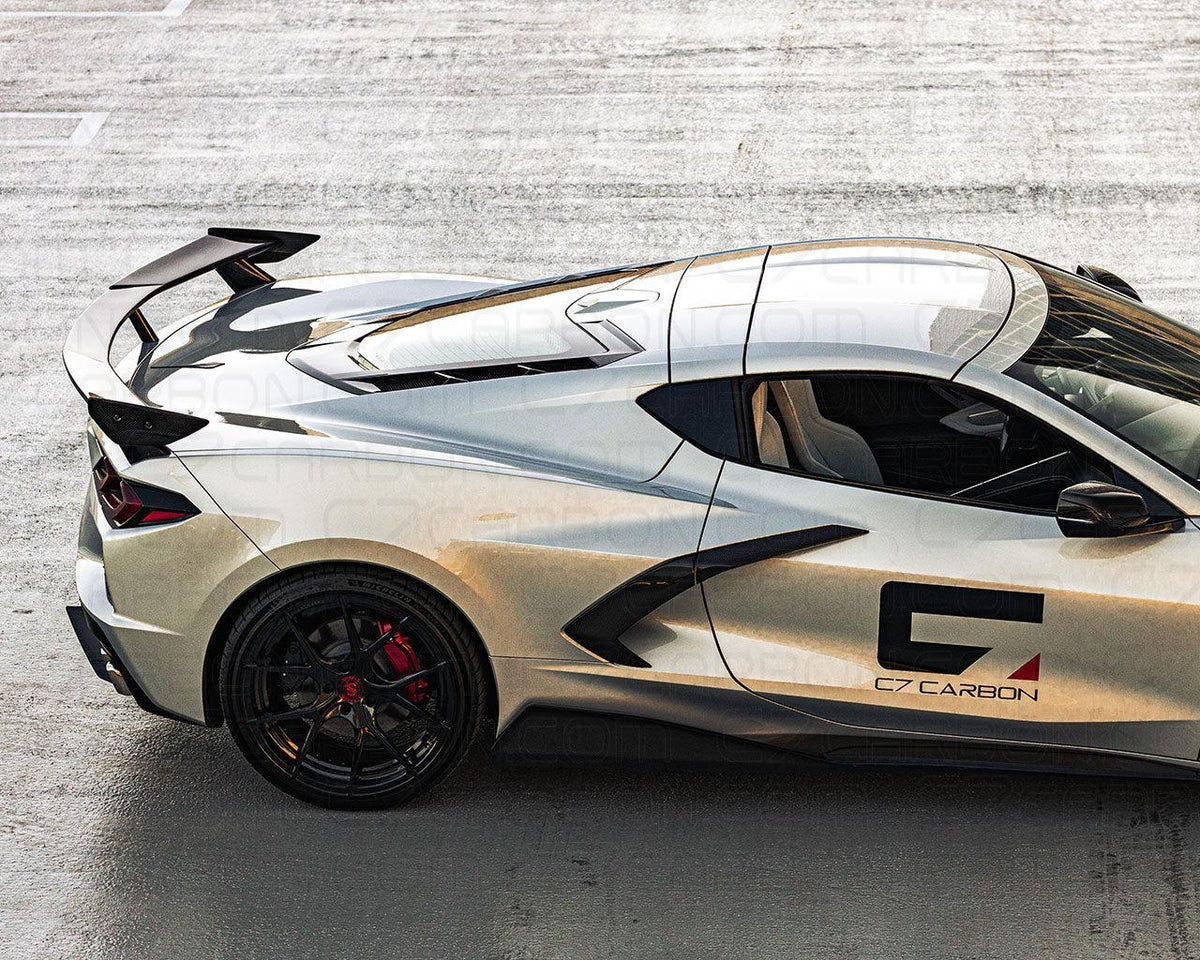 2020+ Corvette C8 OEM-Style Carbon Fiber High Wing Spoiler image 4