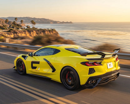 2020+ Corvette C8 Stingray Chassis-Mounted Z06-Style Rear Wing with Ducktail Lip image 1