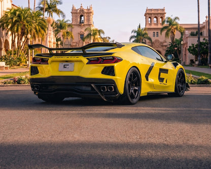 2020+ Corvette C8 Stingray Chassis-Mounted Z06-Style Rear Wing with Ducktail Lip image 4