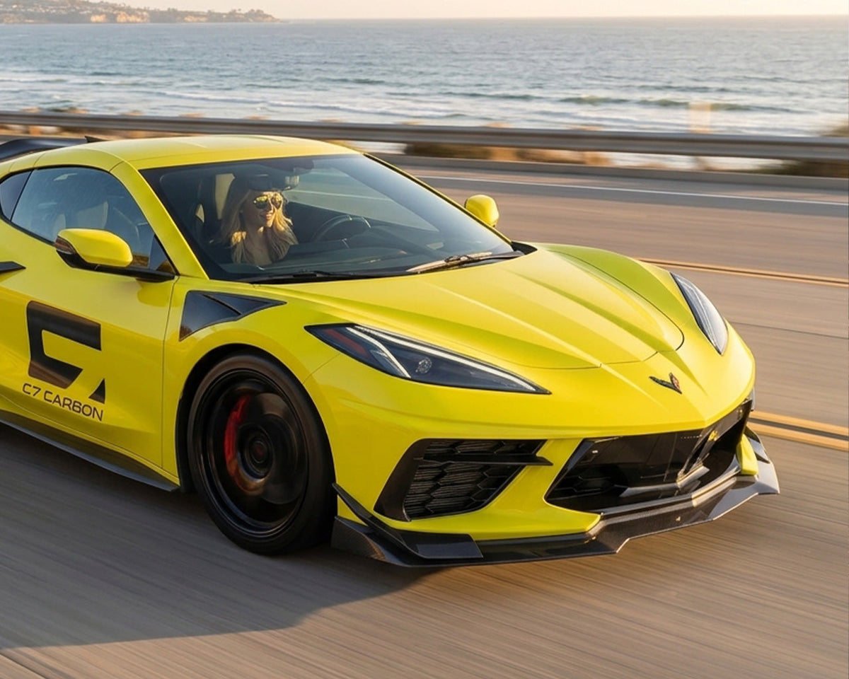 Corvette C8 | Z06 Style Front Splitter for Corvette Stingray 1 Piece Design image 1