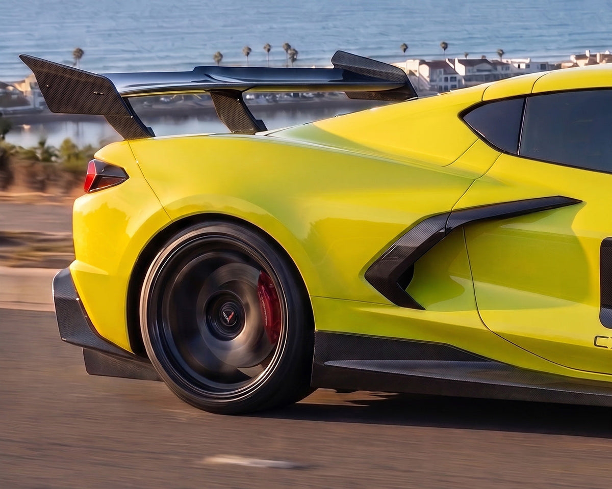 2020+ Corvette C8 Stingray ZR1-Style Carbon Fiber Rear Wing Spoiler image 1