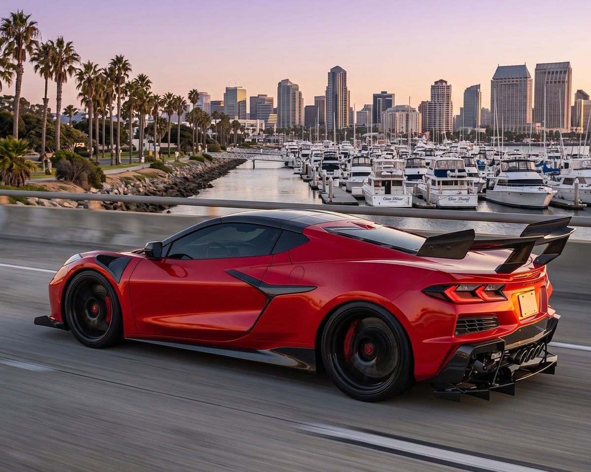 Corvette C8 Z06, E-Ray, Grand Sport & ZR1 (2023+) Carbon Fiber Side Skirts | Legacy Edition GT3-Inspired image 4