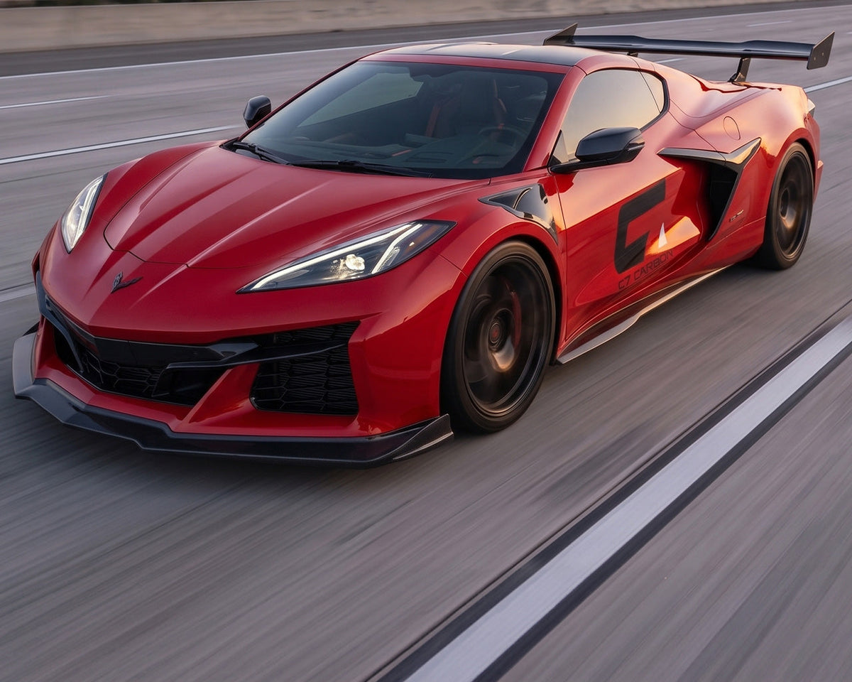Corvette C8 Z06, E-Ray, Grand Sport & ZR1 (2023+) Full-Length Extended Carbon Fiber Side Skirts | OEM+ Aero image 4