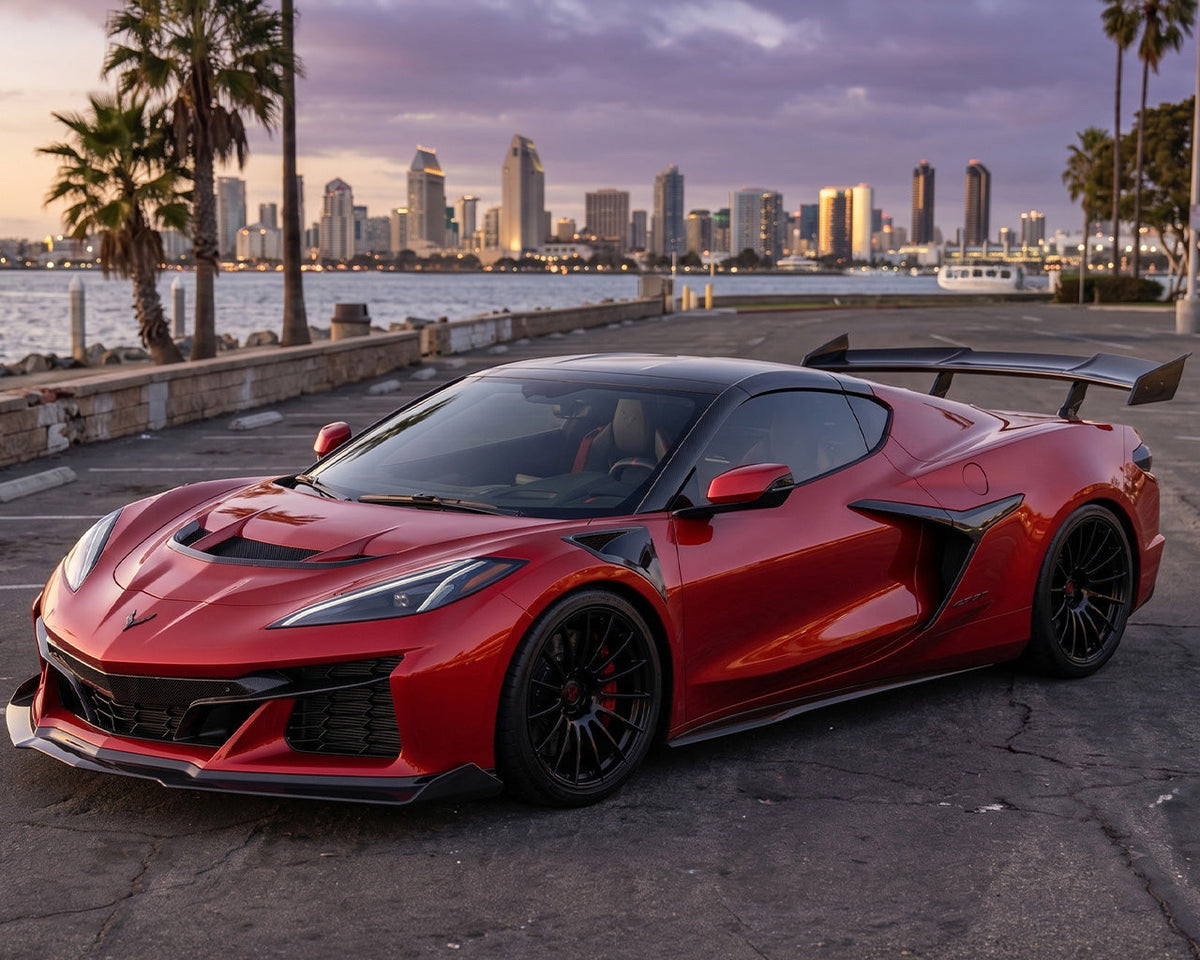 Corvette C8 Z06, E-Ray, Grand Sport & ZR1 (2023+) Full-Length Extended Carbon Fiber Side Skirts | OEM+ Aero image 2