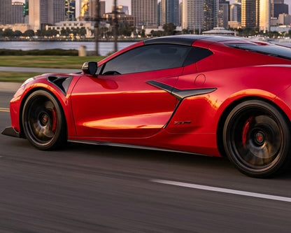 Corvette C8 Z06, E-Ray, Grand Sport & ZR1 (2023+) Full-Length Extended Carbon Fiber Side Skirts | OEM+ Aero image 1