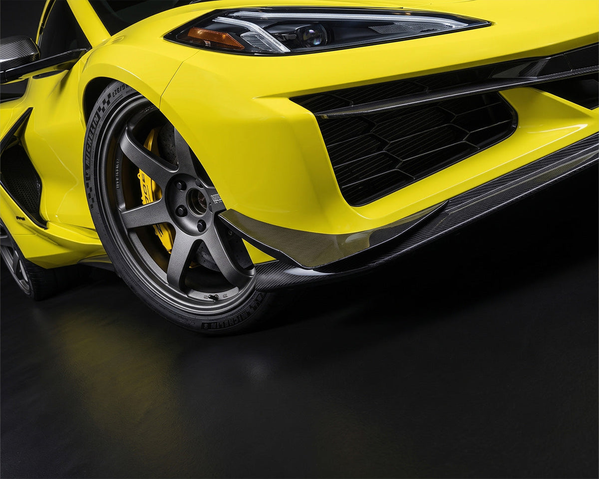 C8 Corvette Z06 Z07 Eray Grand Sport ZR1 Front Splitter Carbon Fiber | Carbon Flash image 8