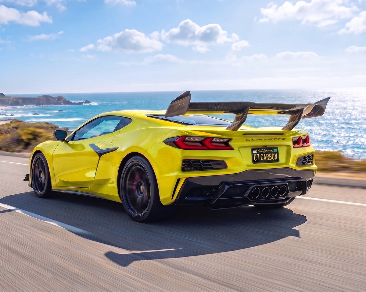 2023+ Corvette C8 Z06 / E-Ray / Grand Sport / ZR1 Carbon Fiber Rear Spoiler image 1