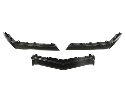 C8 Corvette Z06 Z07 Style 3-Piece Front Splitter (No Slots) 2023+ image 3