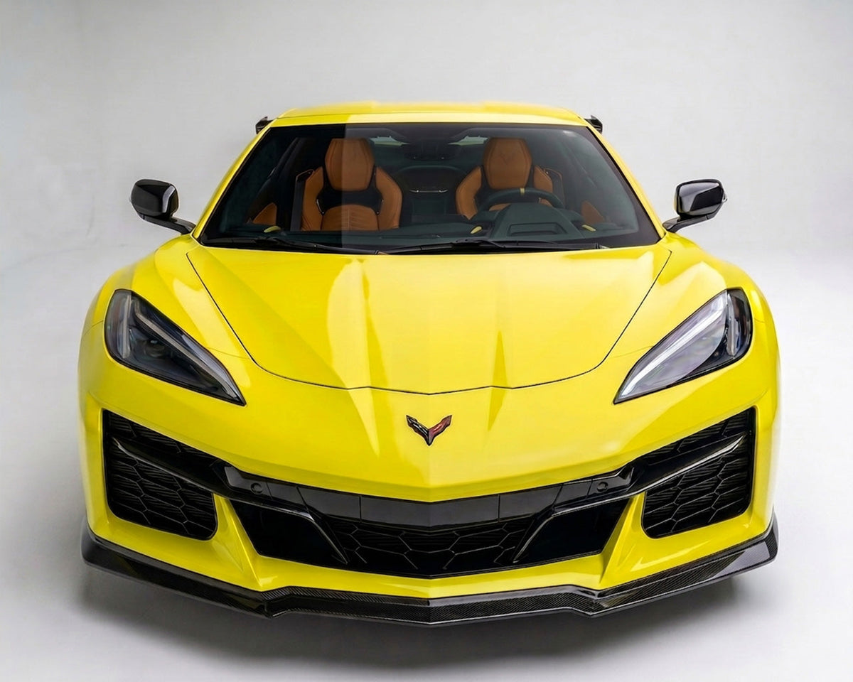C8 Corvette Z06 Z07 Style 3-Piece Front Splitter (No Slots) 2023+ image 4