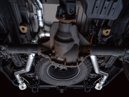 AWE 0FG Non-Resonated Catback for '21+ Ford F-150 Tremor (With Bumper Cutouts) - Chrome Silver Tips image 4