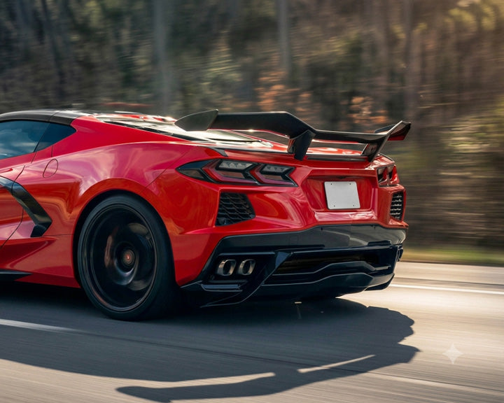Chassis Mounted Rear Wing | Corvette C8 Stingray/Z51 (2020-2025) | Z06 Style Without Duckbill image 1