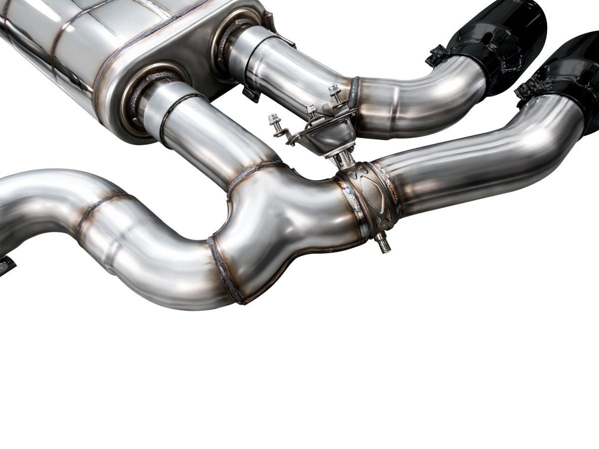 AWE Valved SwitchPath™ Axleback Exhaust for BMW F97 X3 M / F98 X4 M - Diamond Black Tips image 11