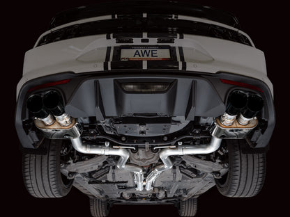 AWE SwitchPath™ Cat-back Exhaust for '18-'23 S550 Mustang GT - Quad Diamond Black Tips image 9