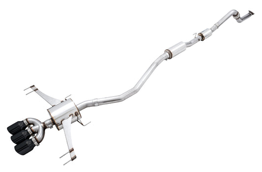 AWE Touring Edition Exhaust for FK8 Civic Type R (includes Front Pipe and DualPhase Mid Pipe) - Triple Diamond Black Tips image 1
