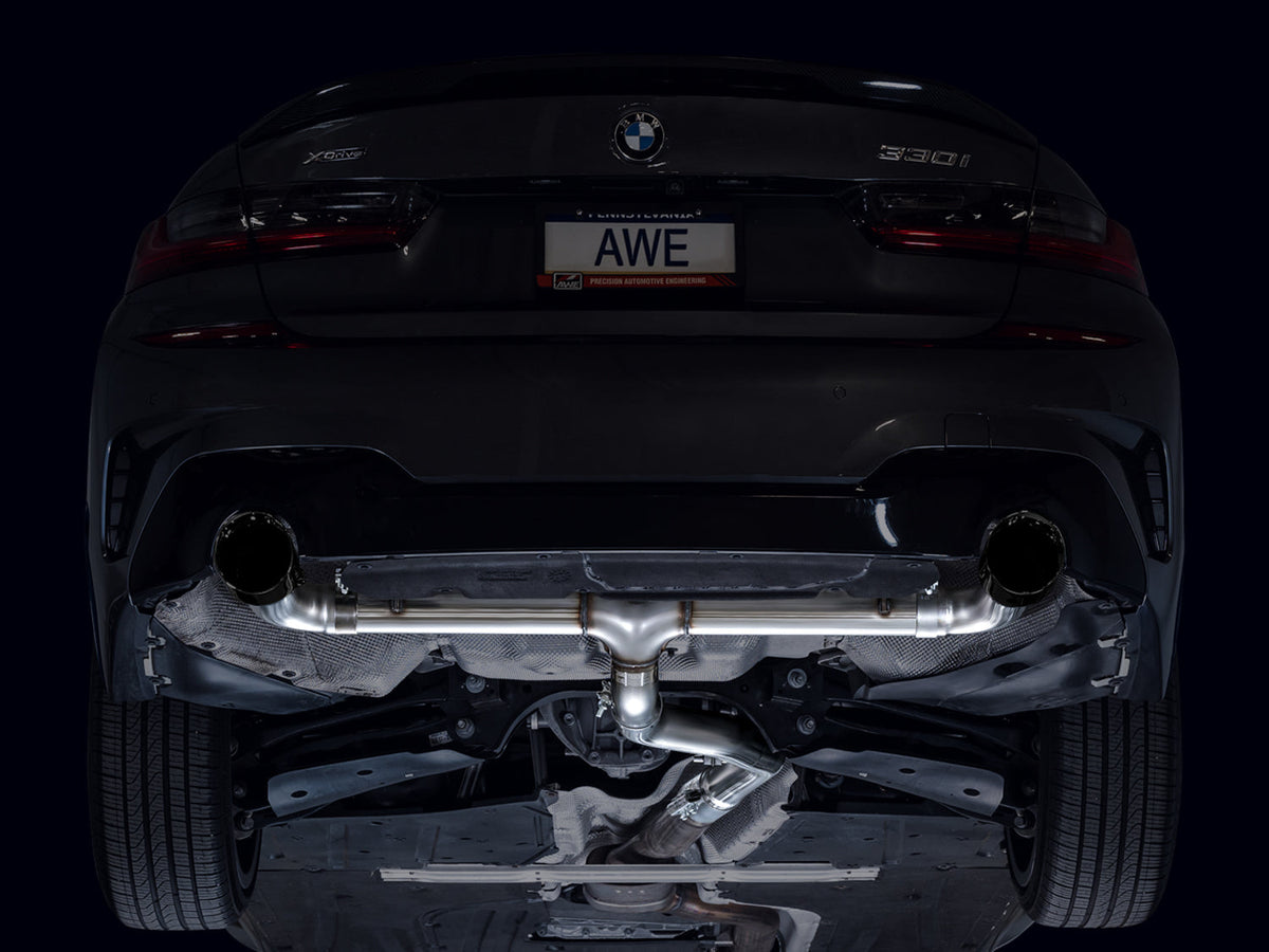 AWE Track Edition Axleback Exhaust for BMW G2X 330i/430i - Diamond Black image 4