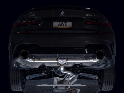 AWE Track Edition Axleback Exhaust for BMW G2X 330i/430i - Diamond Black image 4