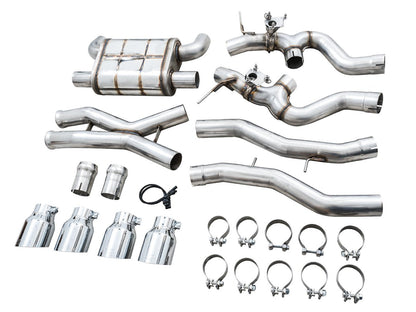 AWE SwitchPath Catback Exhaust for BMW G8X M3/M4 - Chrome Silver Tips image 13