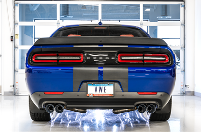 AWE Touring Edition Exhaust for 17+ Challenger 5.7 - Chrome Silver Quad Tips image 4