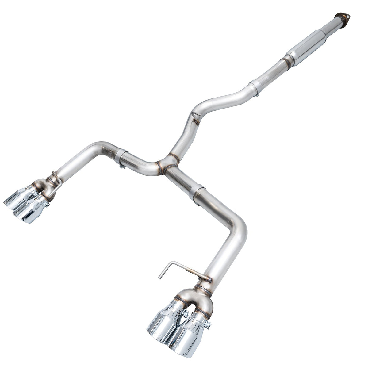 AWE Track Edition Exhaust for VA / GV WRX / STI Sedan - Chrome Silver Quad Tips (102mm) image 1