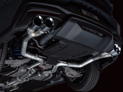 AWE Track Edition Exhaust for S650 Ford Mustang GT Fastback - Quad Chrome Silver Tips image 2