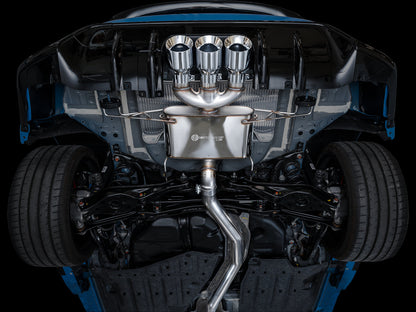 AWE Touring Edition Exhaust for FL5 Civic Type R - Triple Chrome Silver Tips image 2