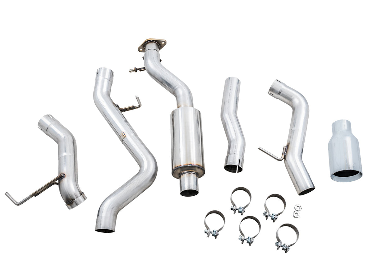 AWE 0FG Catback Exhaust for Ford Bronco with BashGuard™ - Single 5 Chrome Silver Tip image 7