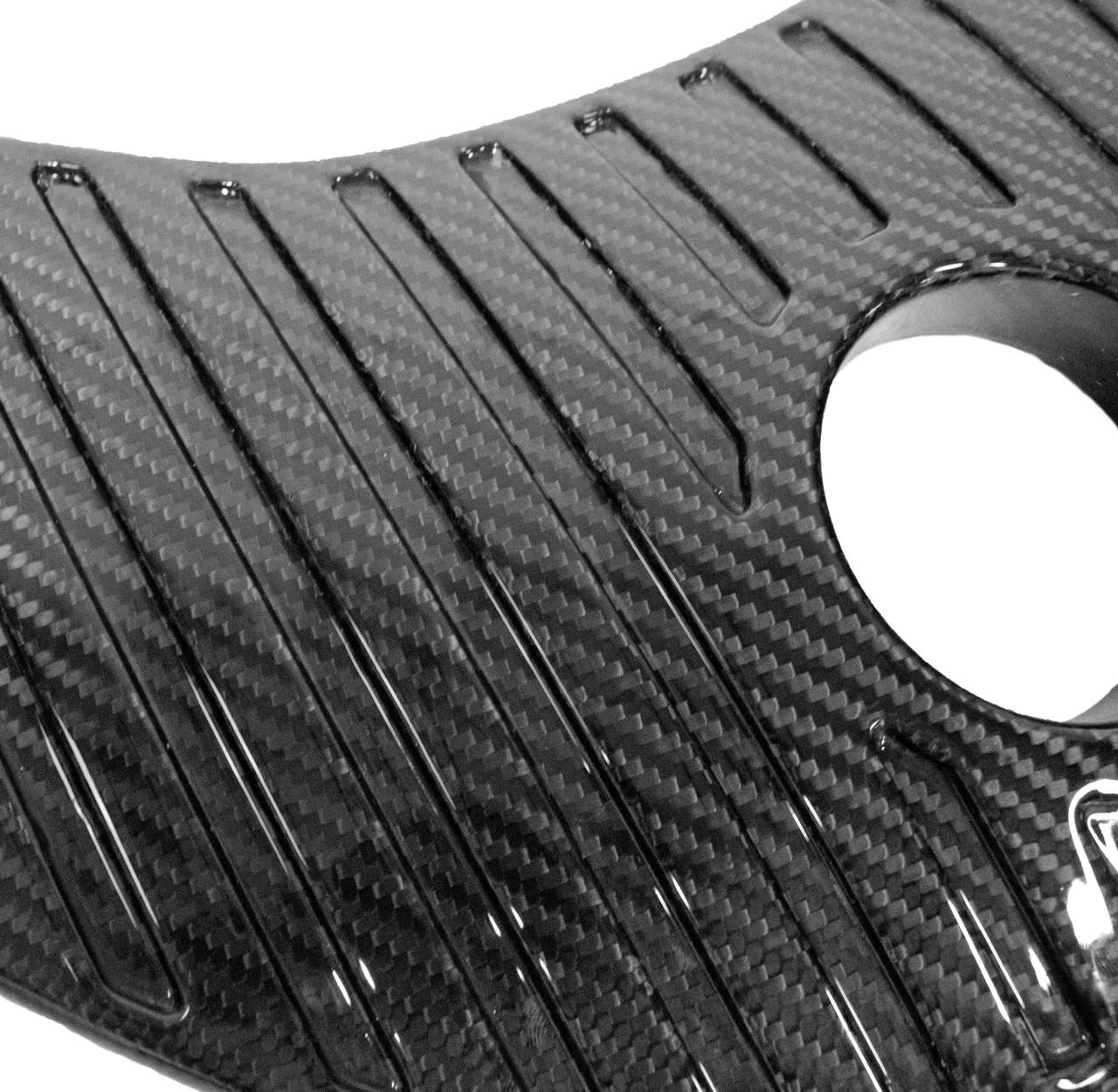 Carbon Fiber Coolant Tank Cover Panel With Ribbed Finish - McLaren