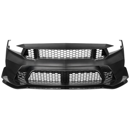 2024-Up Mustang GTD Style Full Conversion Primed Front Bumper Cover Grille Lip image 2