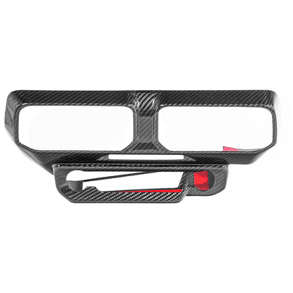 2024-Up Ford Mustang Single Screen Interior DRY CONBON FIBER Center Console Cover image 1