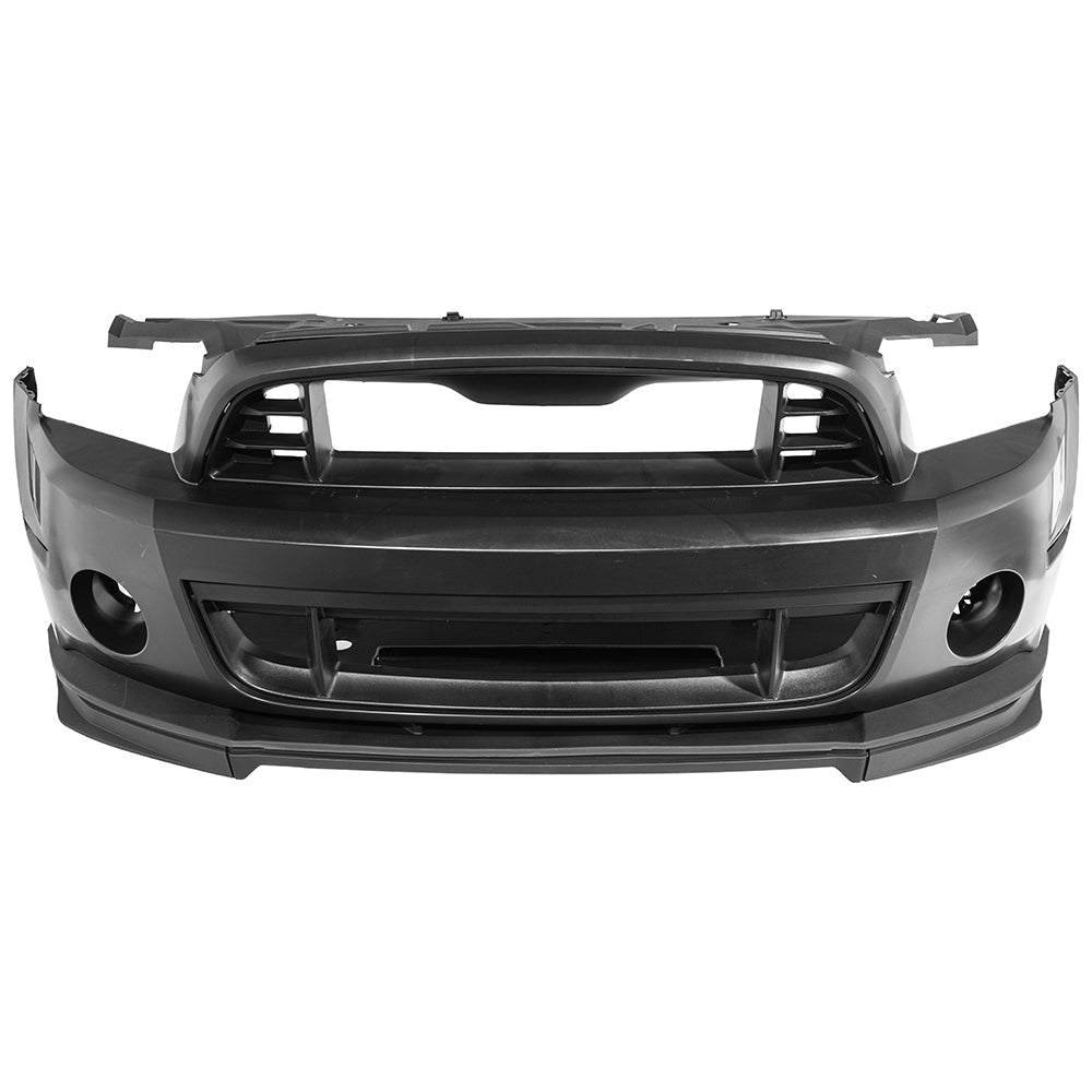 2010-14 Mustang S197 GT500 Style Front Bumper Cover Upper Lower Grille Lip image 1