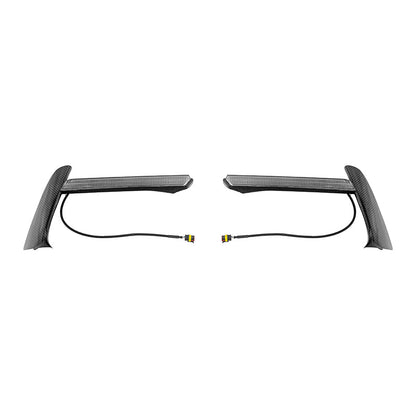 2020-Up Corvette C8 DRY CARBON FIBER Sequential LED DRL Light Bar Bezel Insert image 2