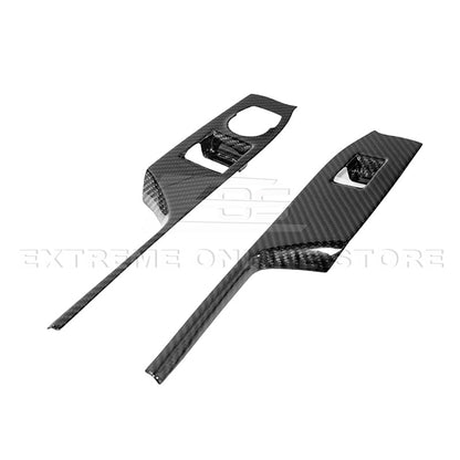2019-24 Camaro Dry Carbon Fiber Door Glass Lifting Panel Cover image 1