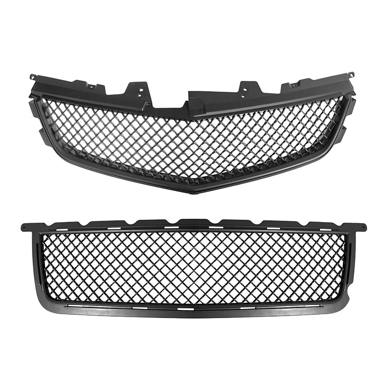 2009-15 Cadillac CTS-V Front Upper Lower Badgeless Grille image 2