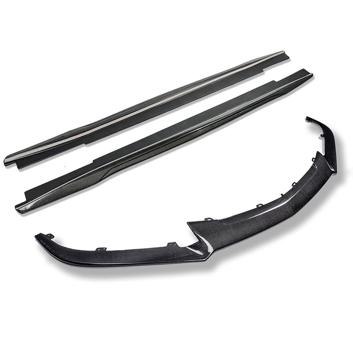 2016-19 Cadillac CTS-V Carbon Fiber Front Splitter Wheel Arch& Side Skirts Rockerst image 20