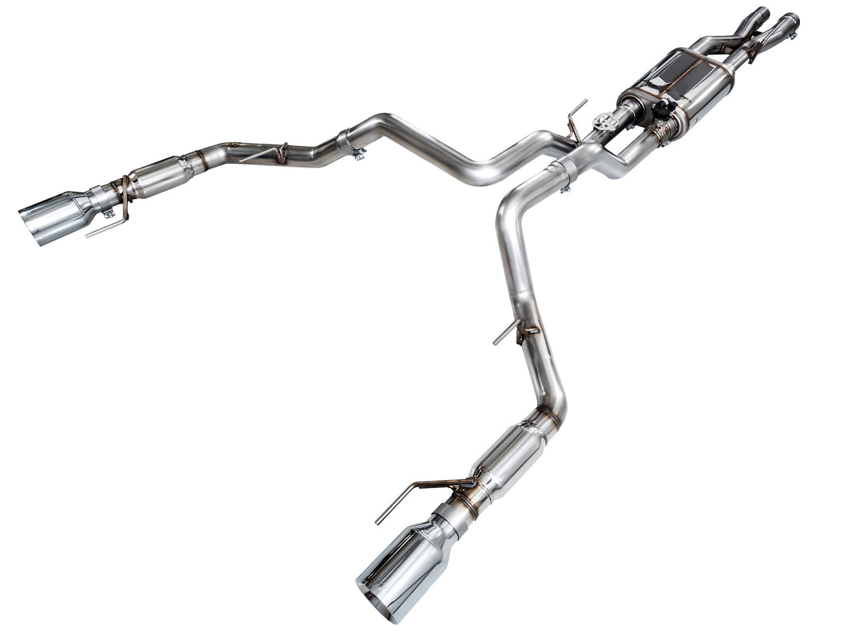 AWE SwitchPath™ Exhaust for Gen 3 Raptor - Chrome Silver Tips image 1