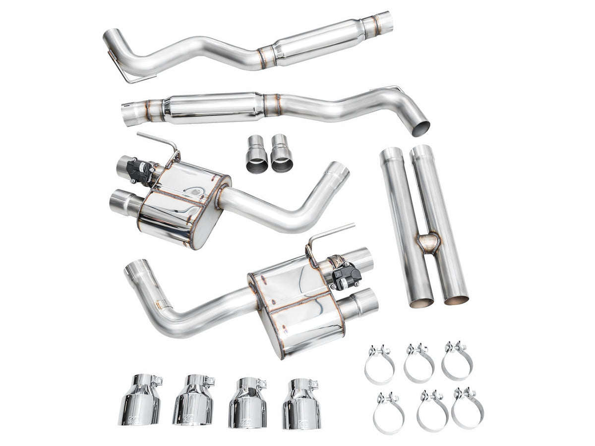 AWE SwitchPath™ Exhaust for S650 Ford Mustang GT Fastback - Quad Chrome Silver Tips image 17