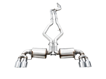 AWE Non-Resonated Touring Edition Exhaust for G2X M340i / M440i - Chrome Silver Tips image 1