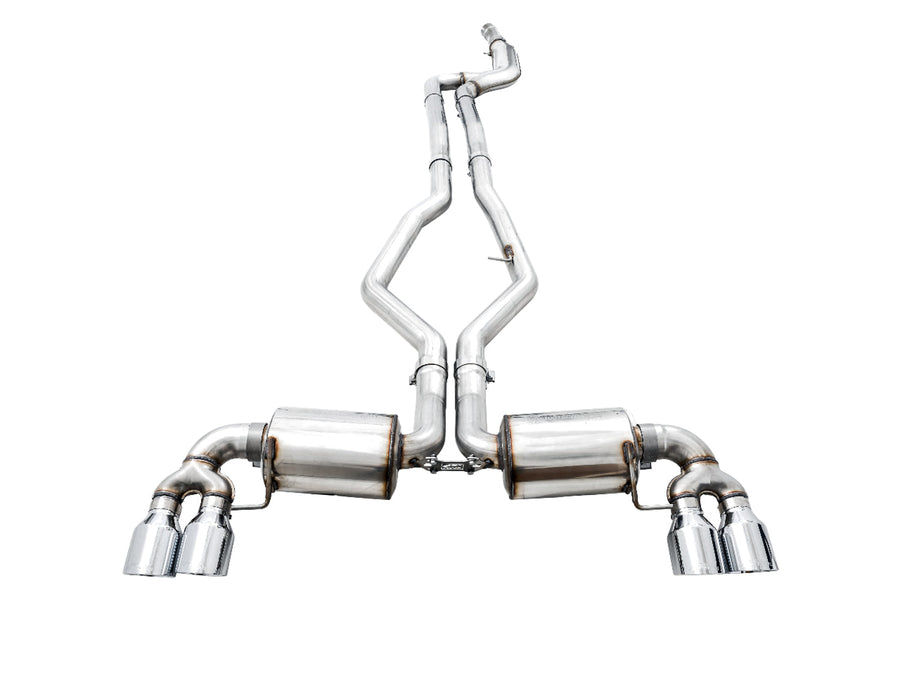 AWE Non-Resonated Touring Edition Exhaust for G2X M340i / M440i - Chrome Silver Tips image 1