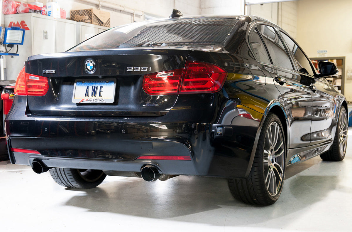 AWE Touring Edition Axle Back Exhaust for BMW F3X 335i/435i - Diamond Black Tips (102mm) image 2