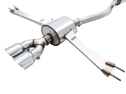 AWE Touring Edition Exhaust for 10th Gen Civic Si Coupe / Sedan (includes Front Pipe) - Dual Chrome Silver Tips image 9