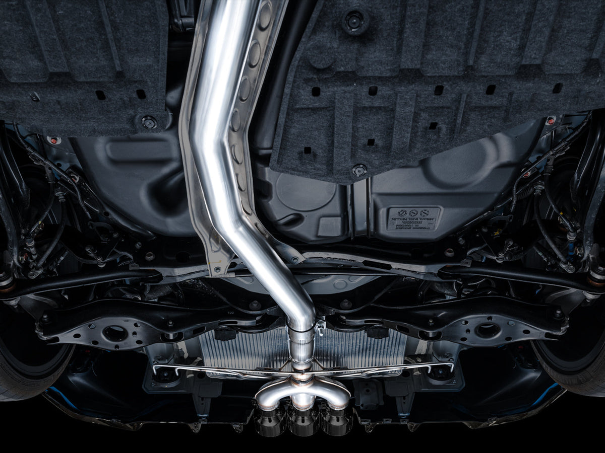 AWE Track Edition Exhaust for FL5 Civic Type R - Triple Diamond Black Tips image 5