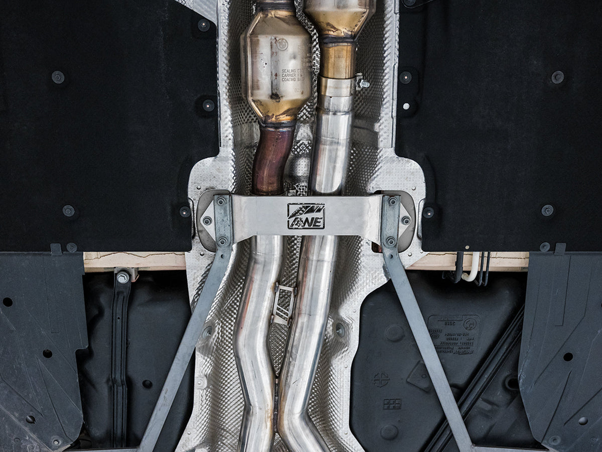 AWE Track Edition Catback Exhaust for BMW F8X M3/M4 - Chrome Silver image 5