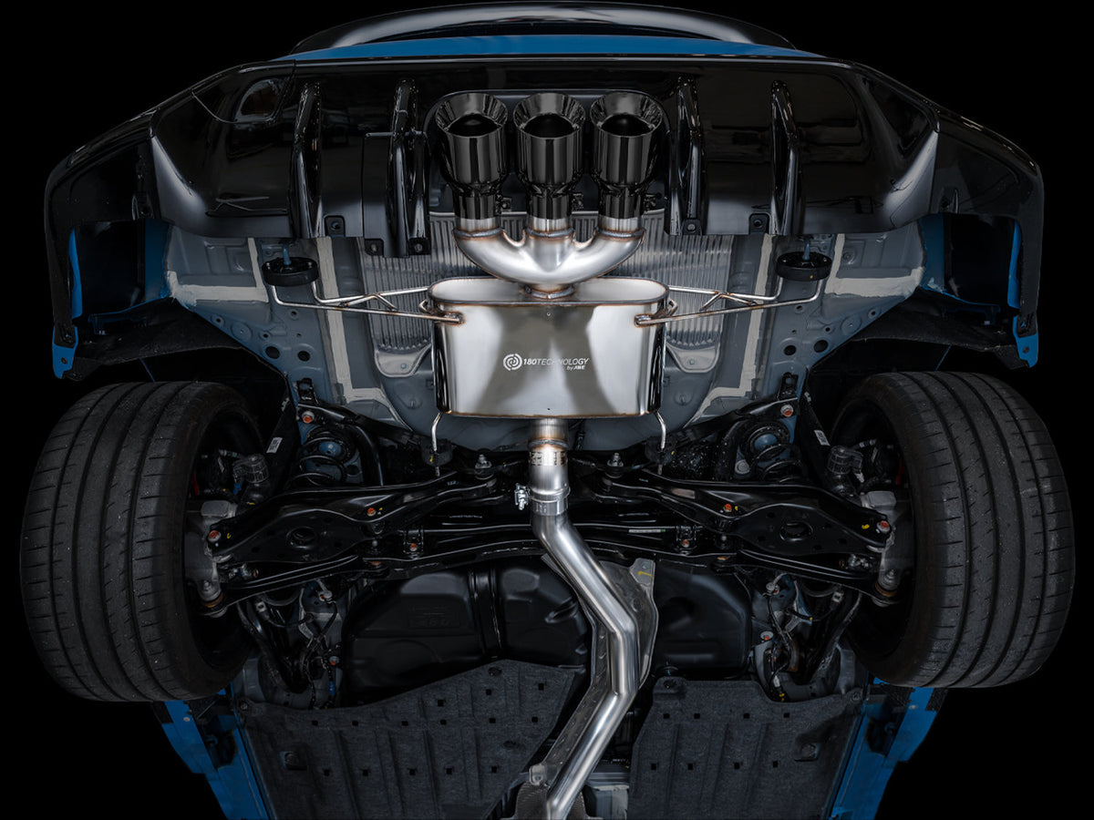 AWE Touring Edition Exhaust for FL5 Civic Type R - Triple Diamond Black Tips image 2